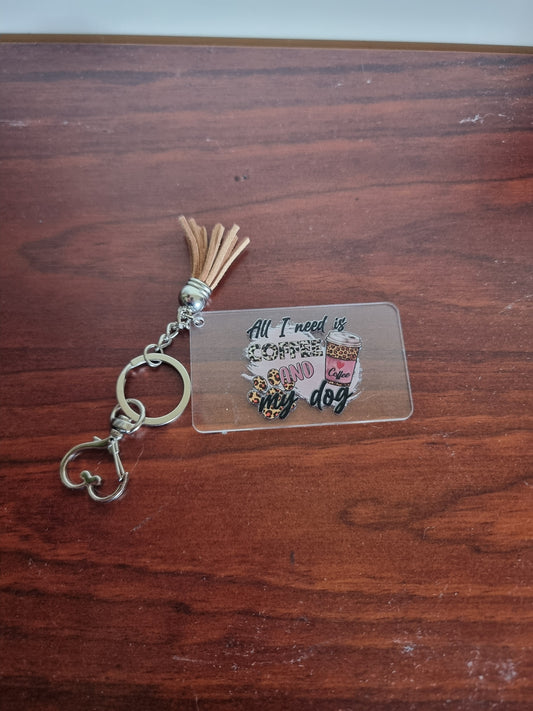 Keyring - Coffee & My Dog